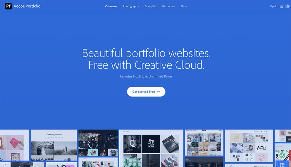 Adobe portfolio online