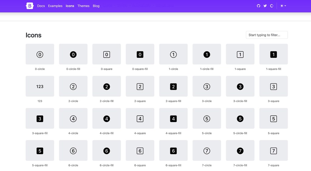 Bootstrap icons