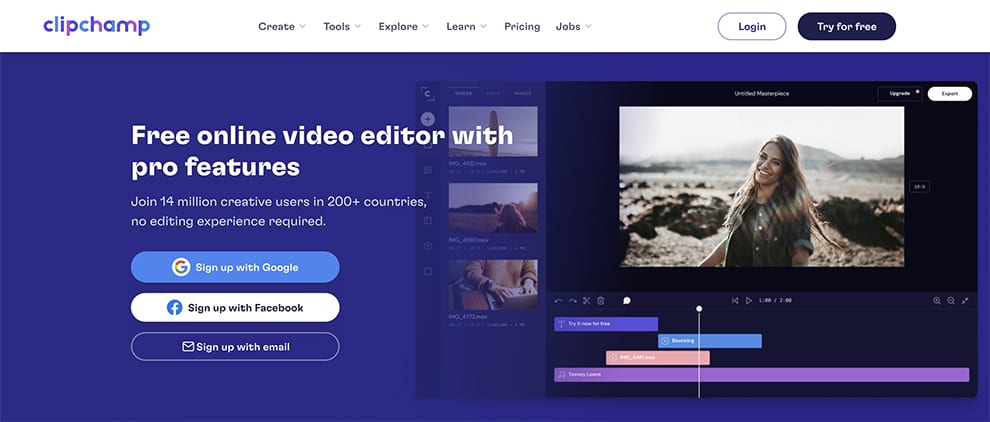 clipchamp free video editor