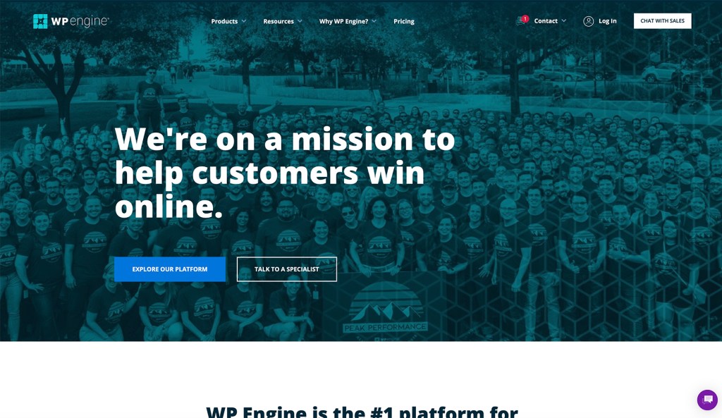 WP Engine about us page