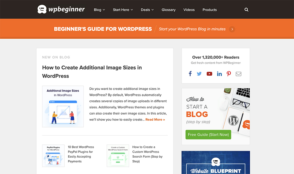 WPBeginner blog news about WordPress