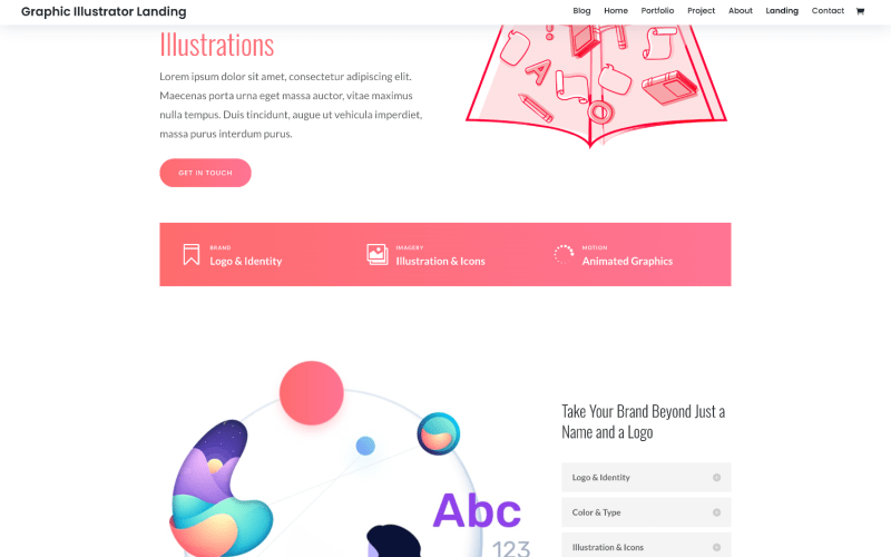 Graphic-Illustrator-Landing-Elegant-Themes