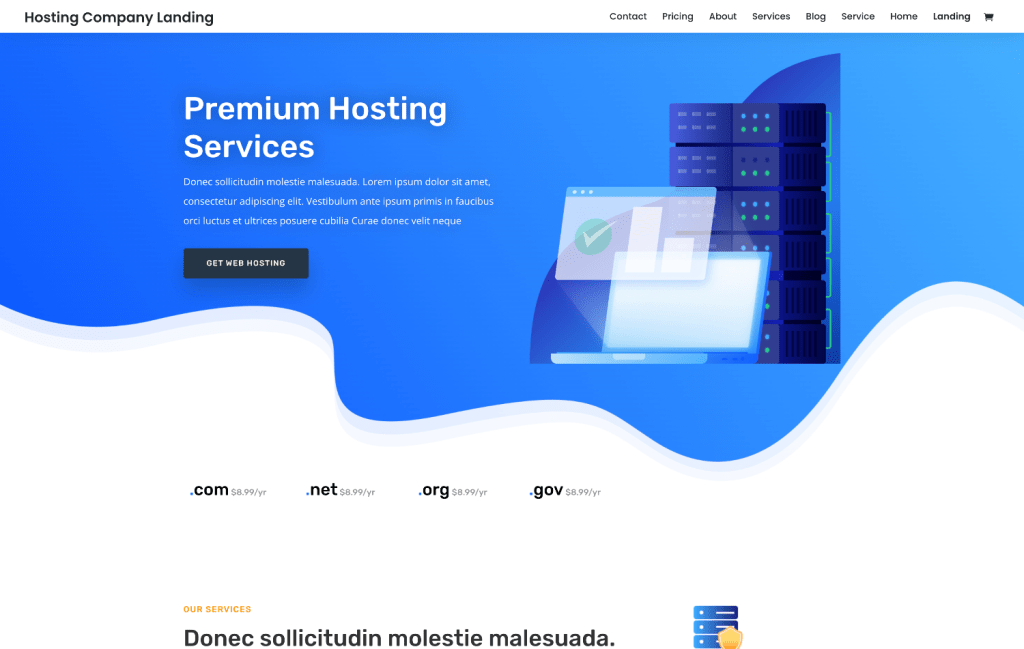 Hosting-Company-Landing-Elegant-Themes