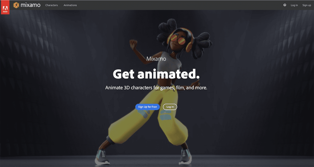 Mixamo 3d get animated software adobe