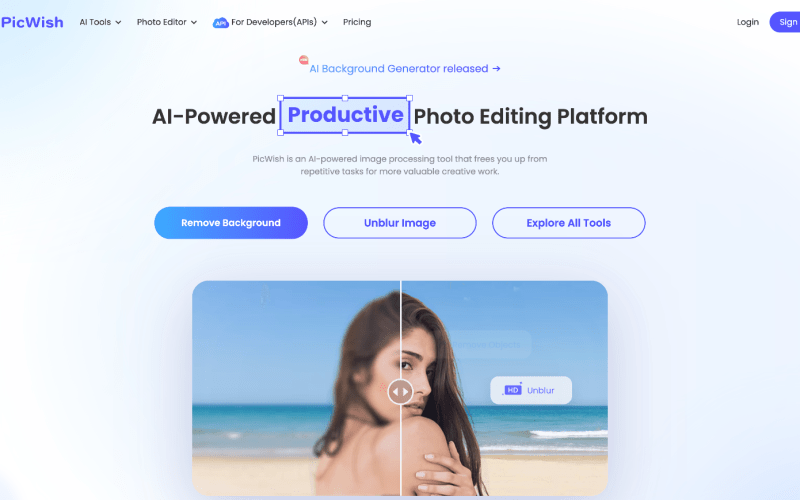 PicWish-AI-Photo-Editor-Free-Online-Photo-Editing-Tools