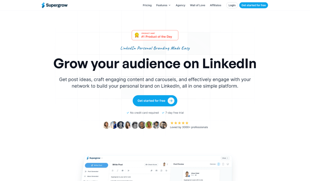 Supergrow-LinkedIn-personal-branding-tool