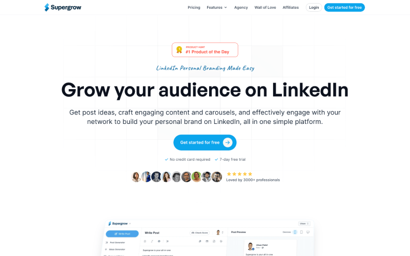 Supergrow-LinkedIn-personal-branding-tool