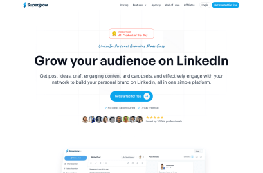 Supergrow-LinkedIn-personal-branding-tool