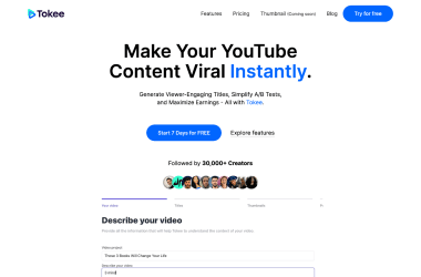 Tokee-Instant-Viral-Growth-for-YouTube-Videos