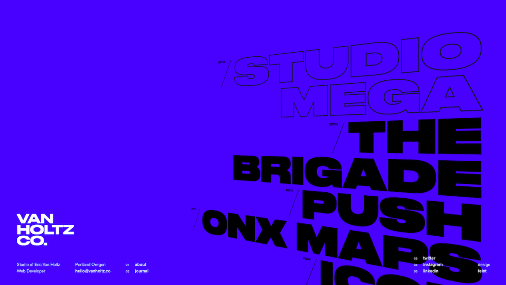 Eric Van Holtz specializes in refined digital web experiences focusing on animated, responsive, and interactive content.