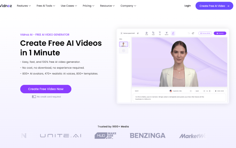 Vidnoz-AI-Tools-Create-FREE-Engaging-AI-Videos-10X-Faster